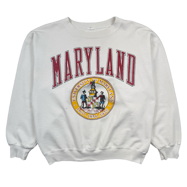 Vintage Maryland Sweatshirt White