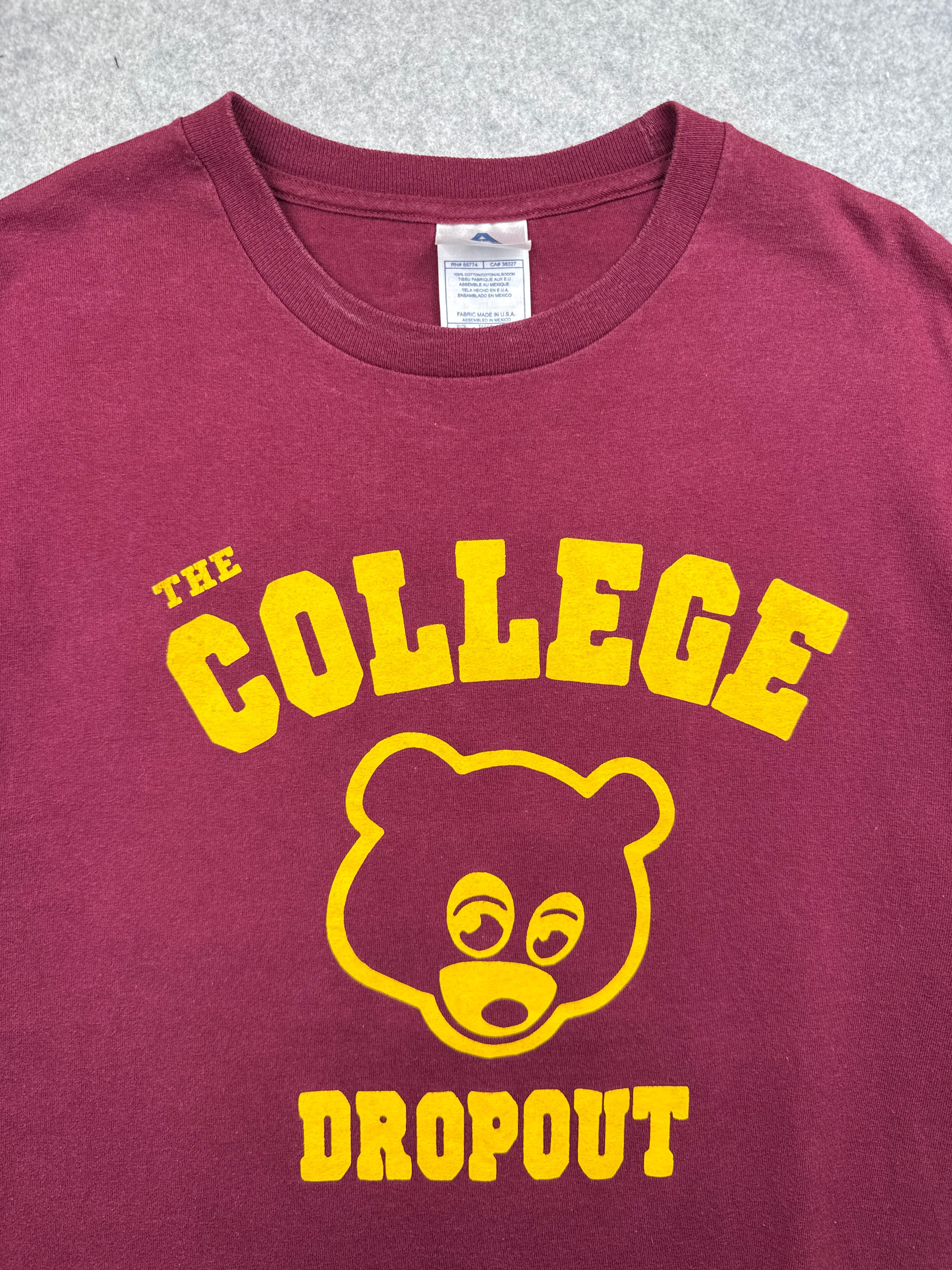 Vintage 2000’s Kanye West The College Dropout Tee Burgundy