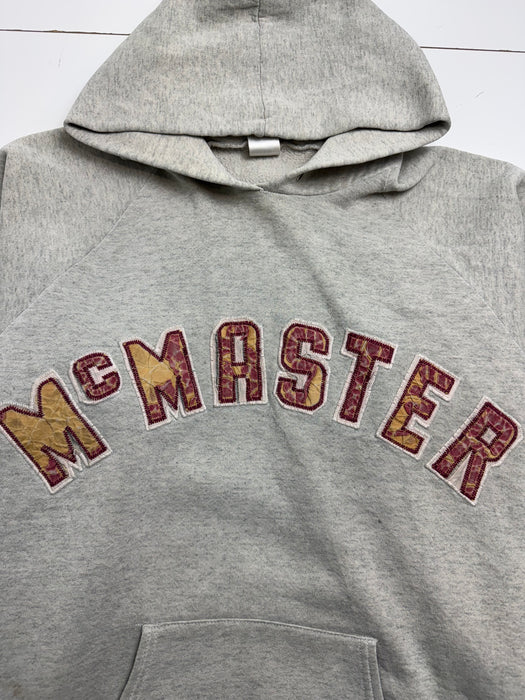 (L) Vintage Mcmaster University Hoodie Grey | Vitnage Clothing Store Canada