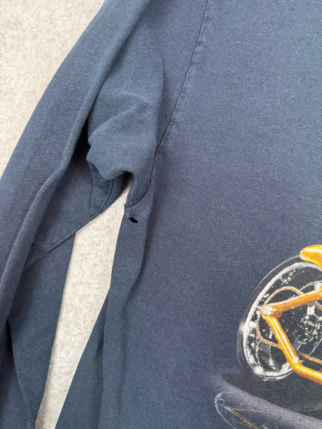Vintage West Coast Choppers Bike Cross Sleeve L/S Tee Navy