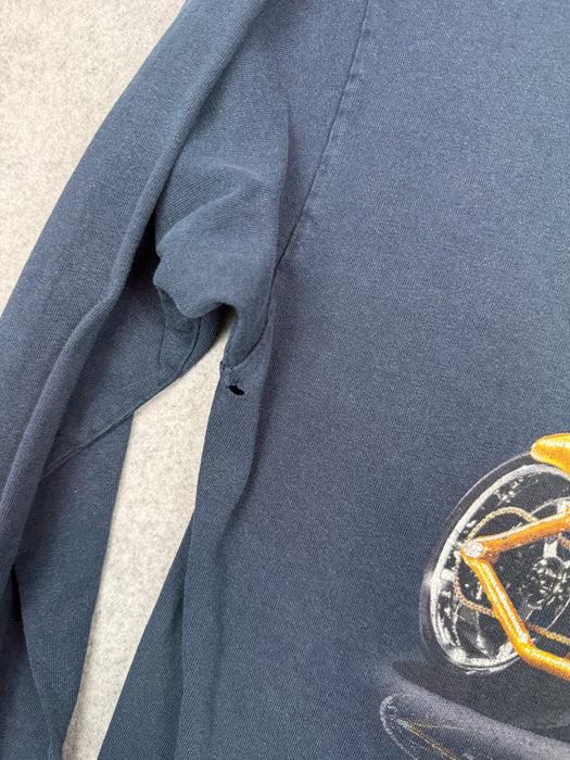Vintage West Coast Choppers Bike Cross Sleeve L/S Tee Navy | Vitnage Clothing Store Canada