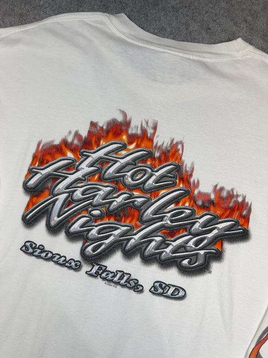 Vintage Harley Davidson Hot Harley Nights L/S Tee White | Vitnage Clothing Store Canada