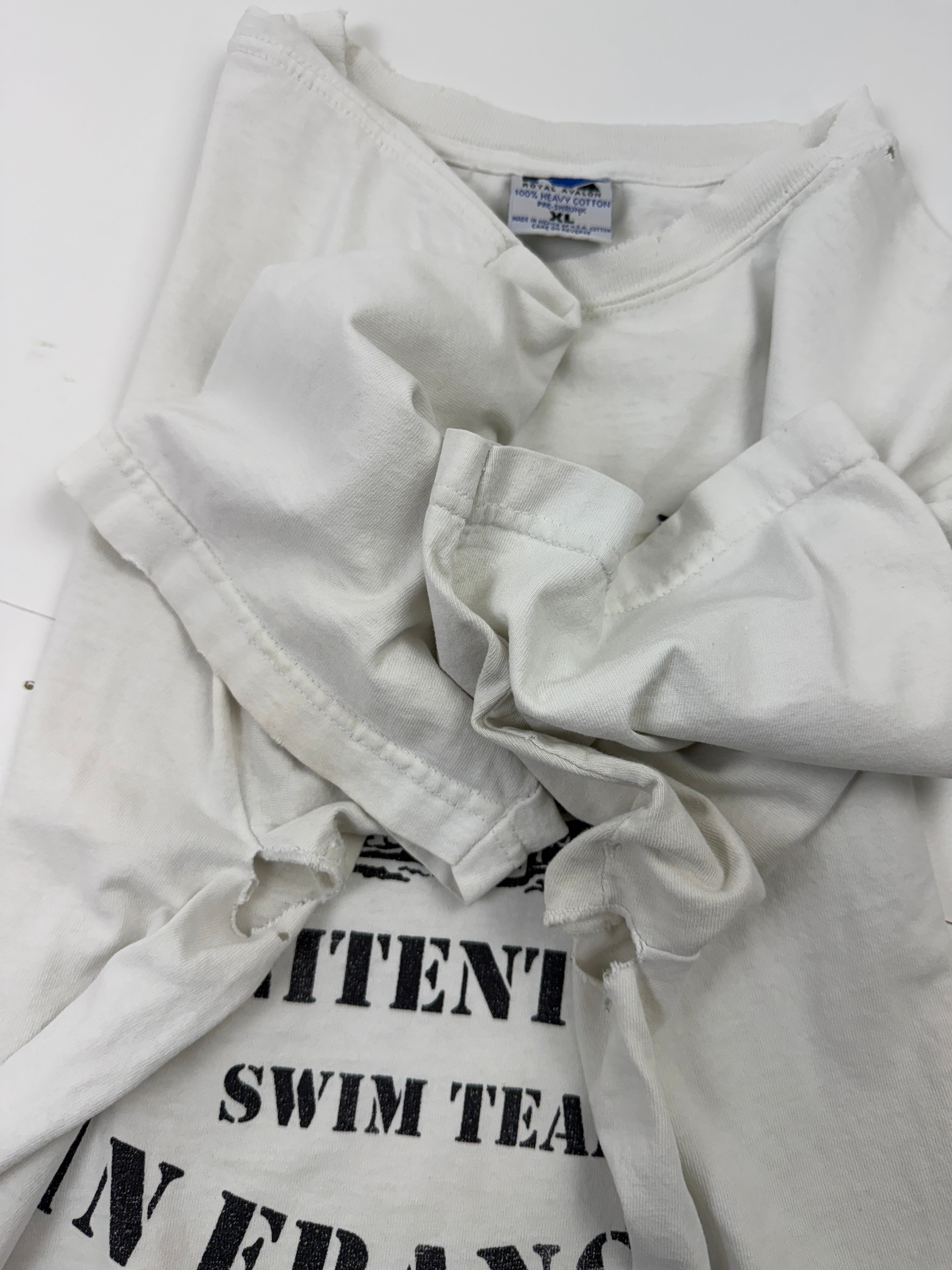 Vintage Alcatraz Penitentiary Distressed Tee White