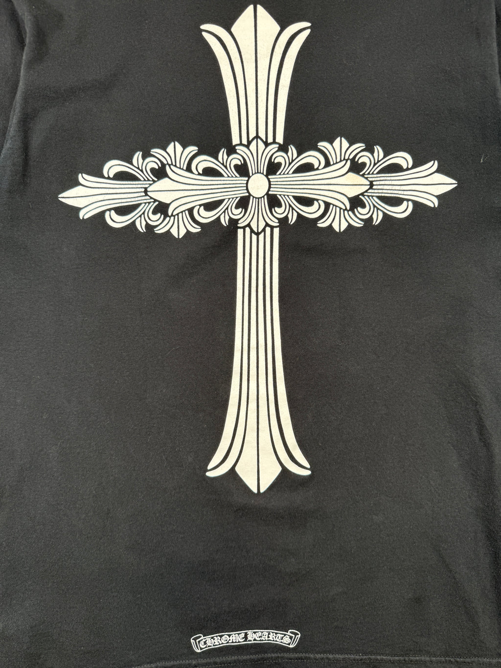 Chrome Hearts Cross Hollywood Script Sleeve L/S Tee Black