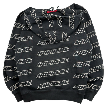 Supreme Repeat Zip Up Sweater Black (USED)