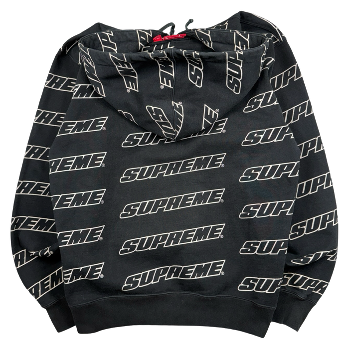 Supreme Repeat Zip Up Sweater Black (USED) | Vitnage Clothing Store Canada