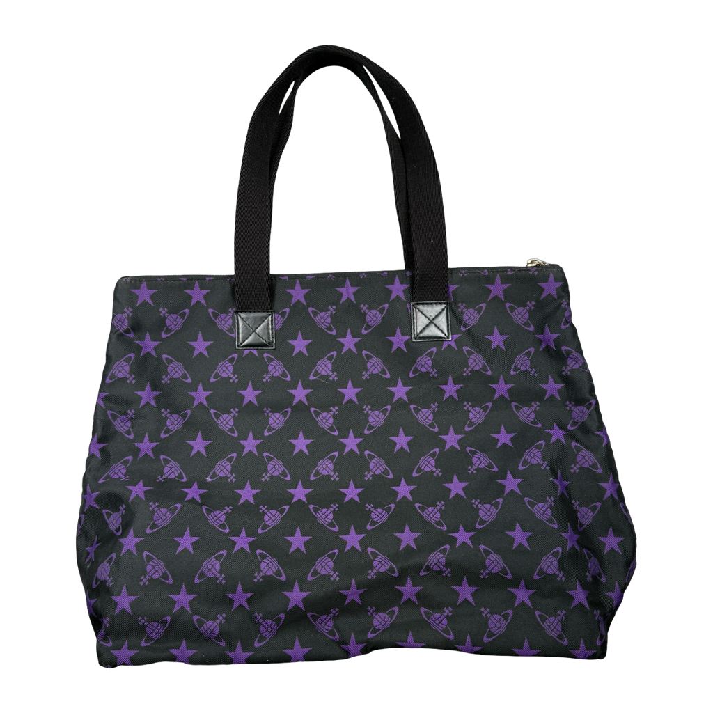 Vivienne Westwood Jacquard Multi Star Orb Large Handbag Purple/Black