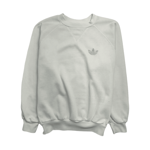 (XL) Vintage 90s Adidas Sweatshirt White | Vintage Clothing Store Canada