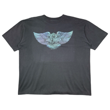 Vintage Harley Davidson Iridescent Logo Tee Black