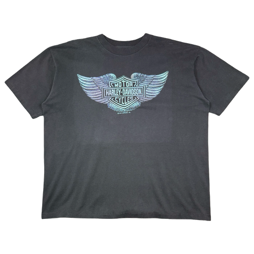 Vintage Harley Davidson Iridescent Logo Tee Black | Vintage Clothing Store Canada