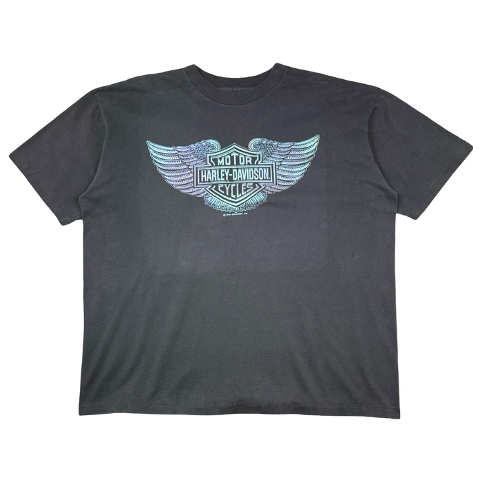 Vintage Harley Davidson Iridescent Logo Tee Black | Vitnage Clothing Store Canada