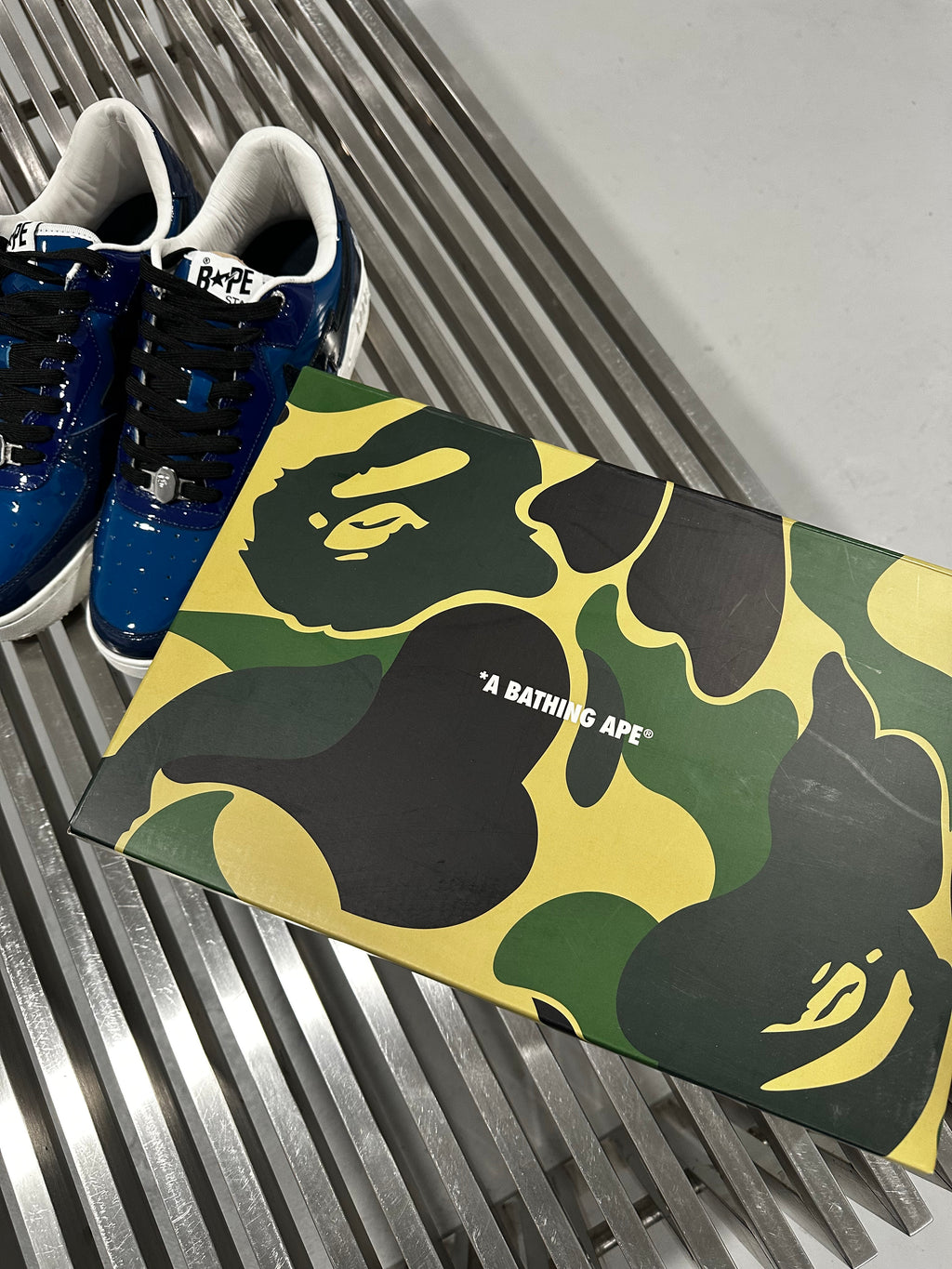 A Bathing Ape Bape Sta Icon M2 Navy (USED)