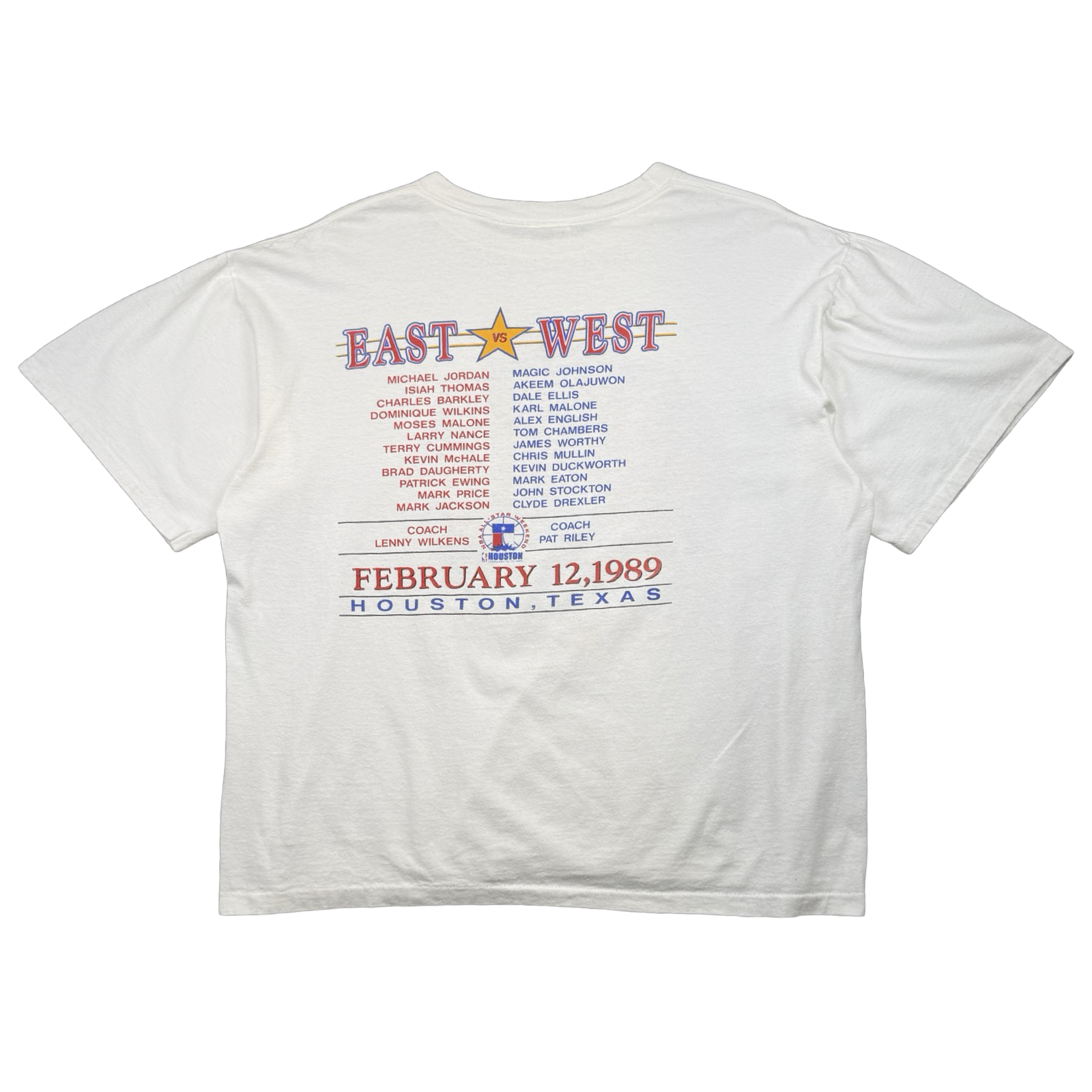 Vintage 1989 NBA All Stars East vs West Tee White