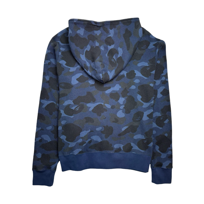 BAPE Color Camo Waffle Hoodie Navy (USED) | Vitnage Clothing Store Canada