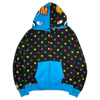 BAPE Dot Milo Shark Full Zip Black/Blue (USED)