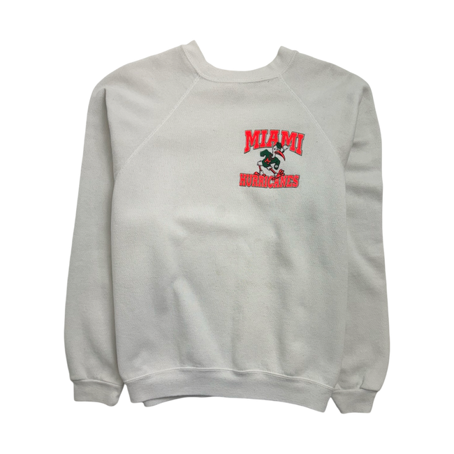 Vintage 90s Miami Hurricanes Sweatshirt White