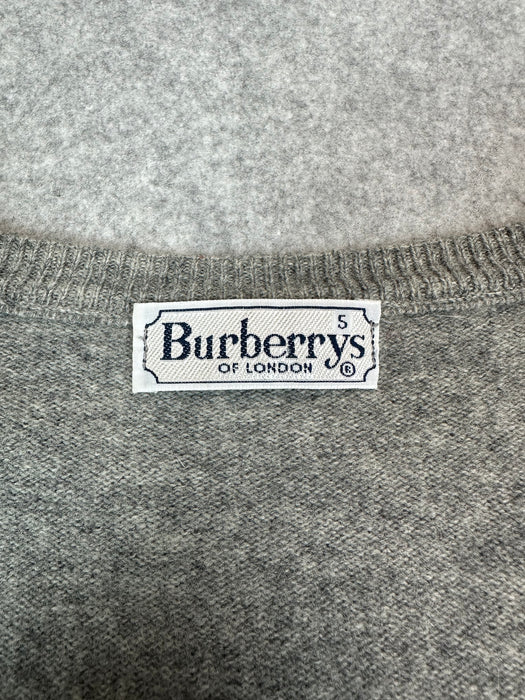 Women's Burberry Wool V Neck Knit Grey | Vitnage Clothing Store Canada