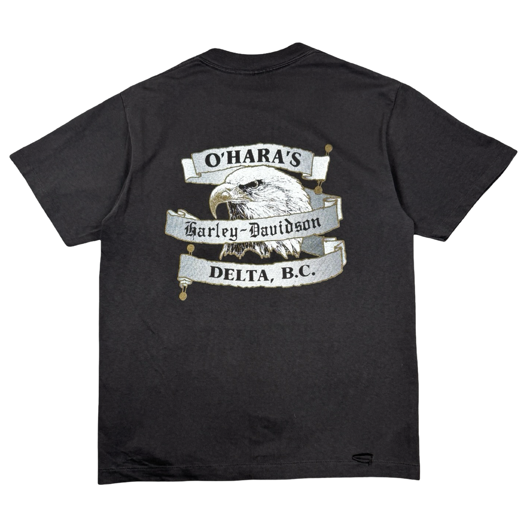 Vintage Harley Davidson Canadian Polar Bear Bike Tee Black