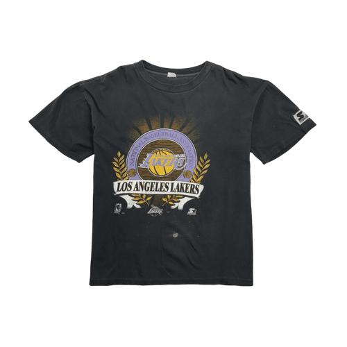 (L) Vintage '92 Starter Los Angeles Lakers Tee Black | Vintage Clothing Store Canada