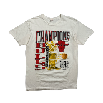 Vintage '92 Chicago Bulls Champions Tee White