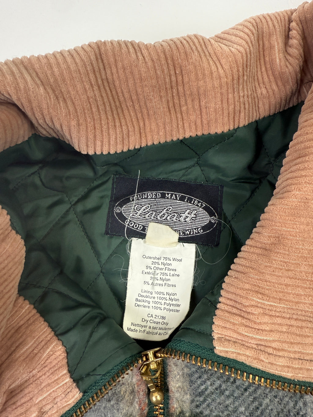 Vintage Labatt Copper Quilted Insulated Flannel