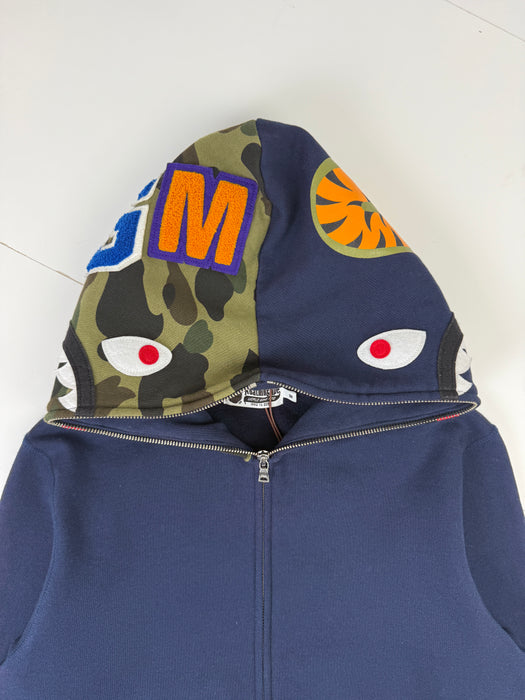 BAPE Shark Full Zip Hoodie Navy | Vitnage Clothing Store Canada