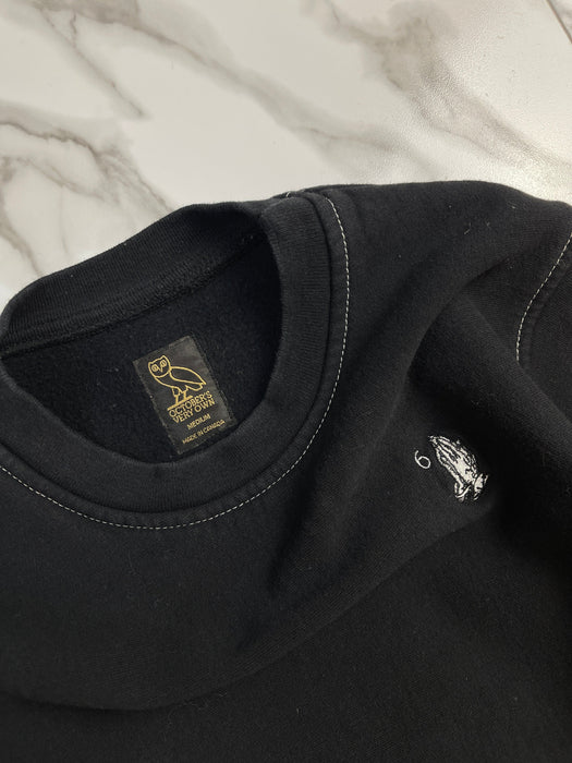 OVO Praying Hands Sweatshirt Black (USED) | Vitnage Clothing Store Canada