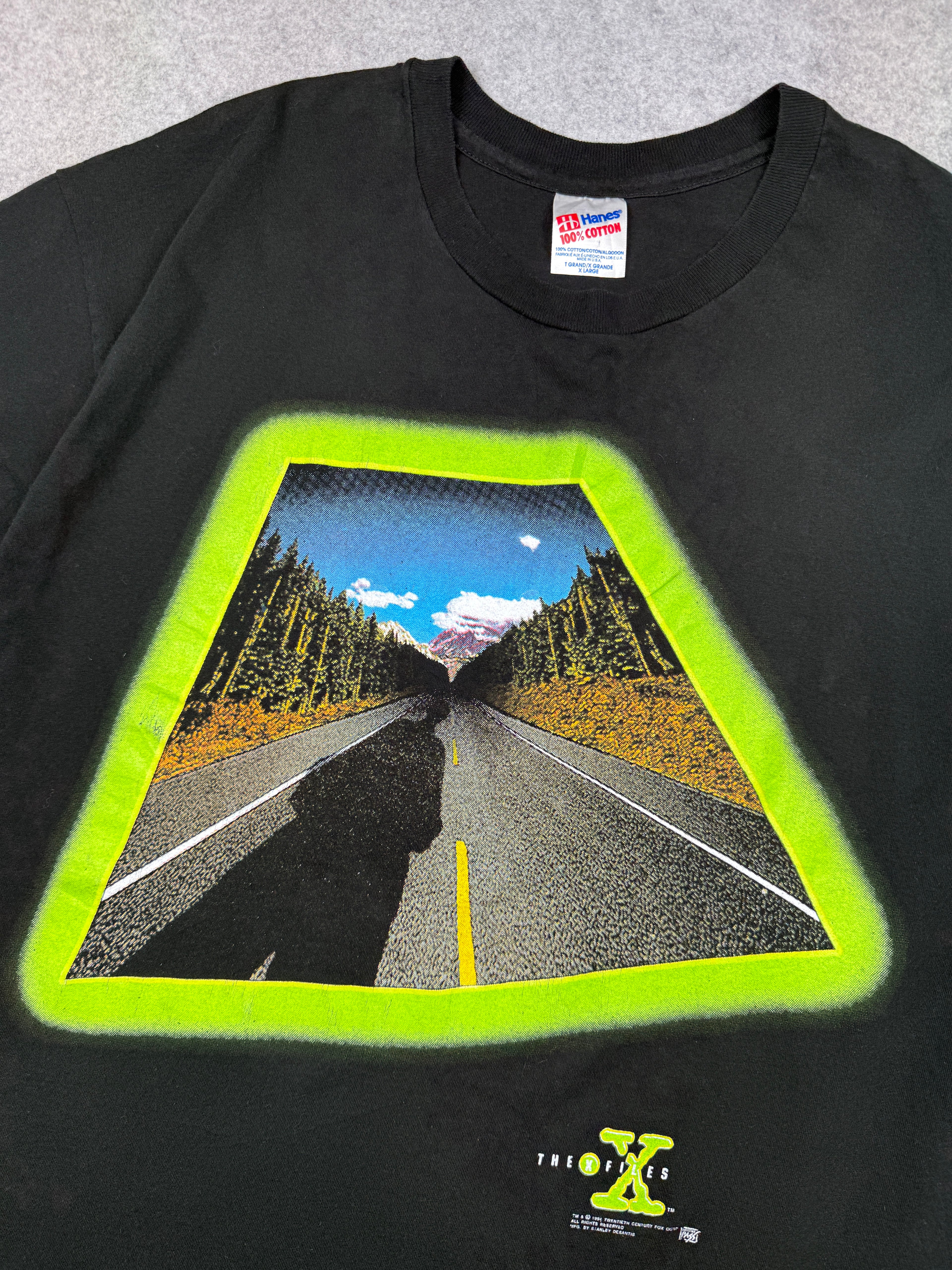 Vintage 90's The X Files Road Shadow Tee Black