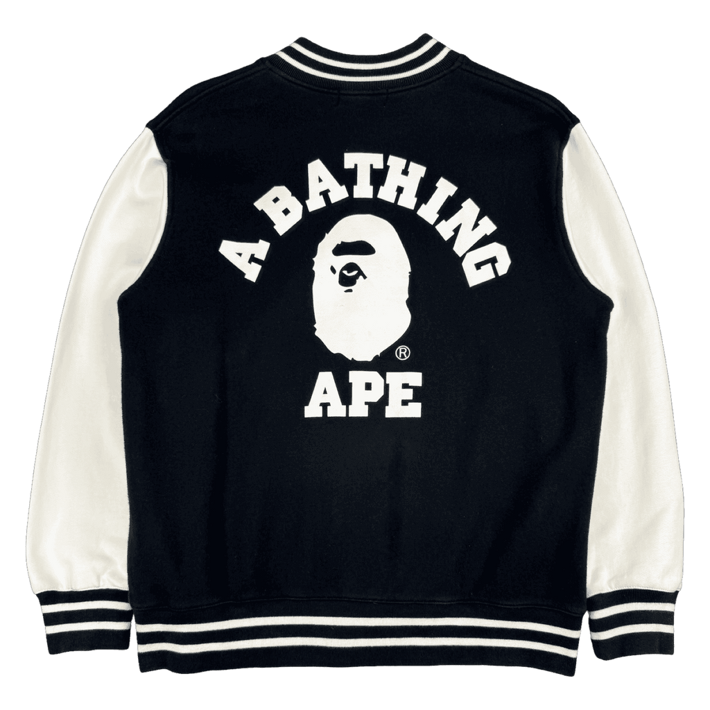 BAPE Varsity Jacket Black/White (USED)