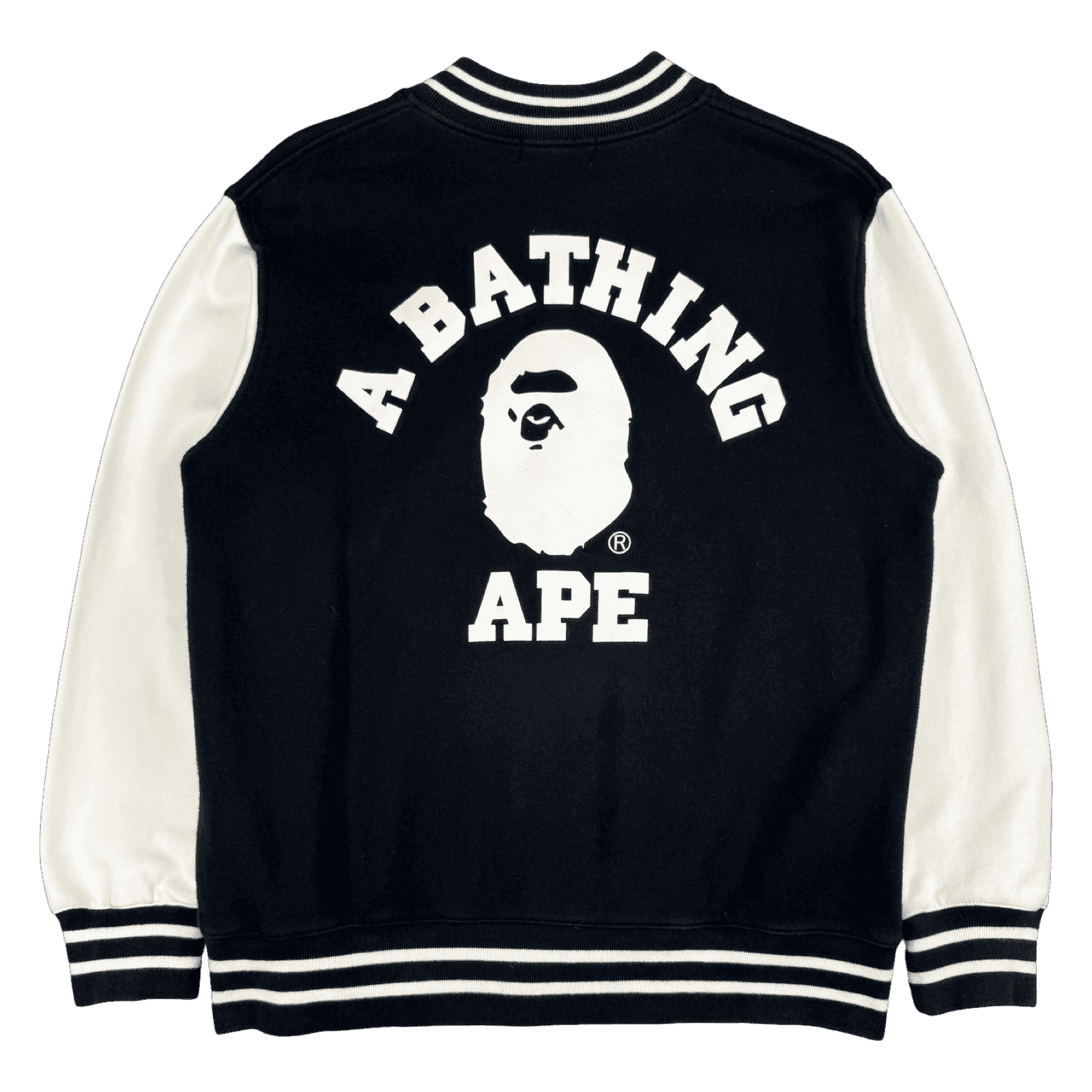 BAPE Varsity Jacket Black/White (USED)