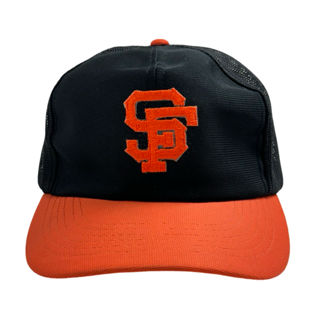 Vintage San Francisco Trucker Snapback Hat Black