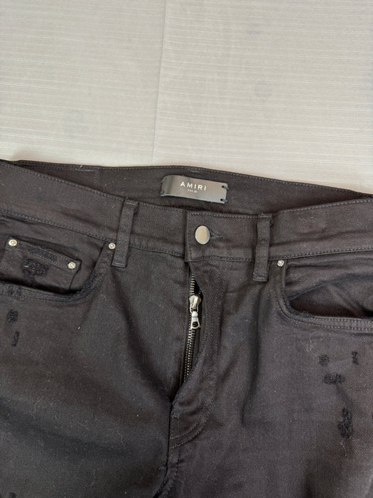 Amiri MX1 Distressed Effect Jeans Black (USED) | Vitnage Clothing Store Canada