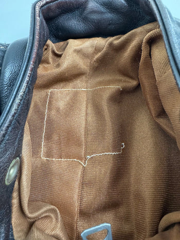 Vintage ZIp Up Leather Jacket Black