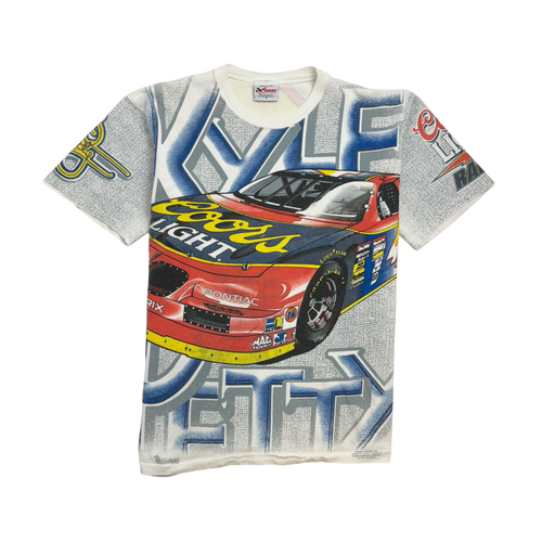 (M) Vintage 90s Nascar AOP Tee White | Vintage Clothing Store Canada