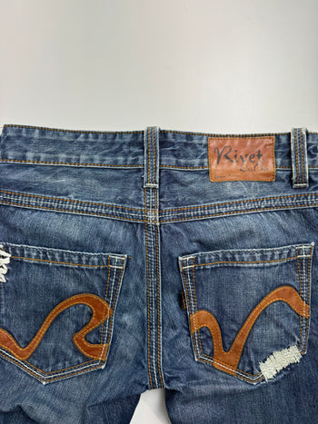 Vintage Y2k Rivet De Cru Denim Pants