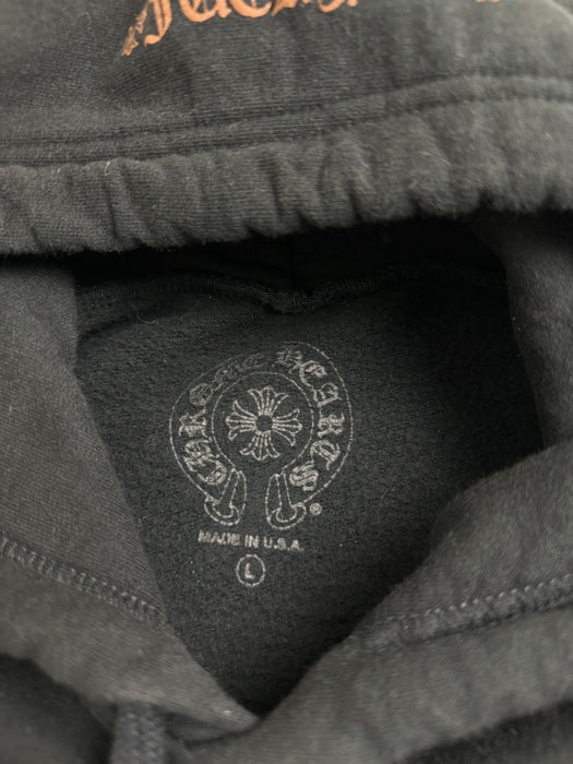 Chrome Hearts Vertical Logo FU Hoodie Black/Brown (USED) | Vitnage Clothing Store Canada