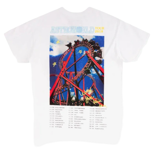Travis Scott Roller Coaster Tee White | Vintage Clothing Store Canada