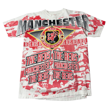 Vintage Manchester Reds AOP Tee Red/White