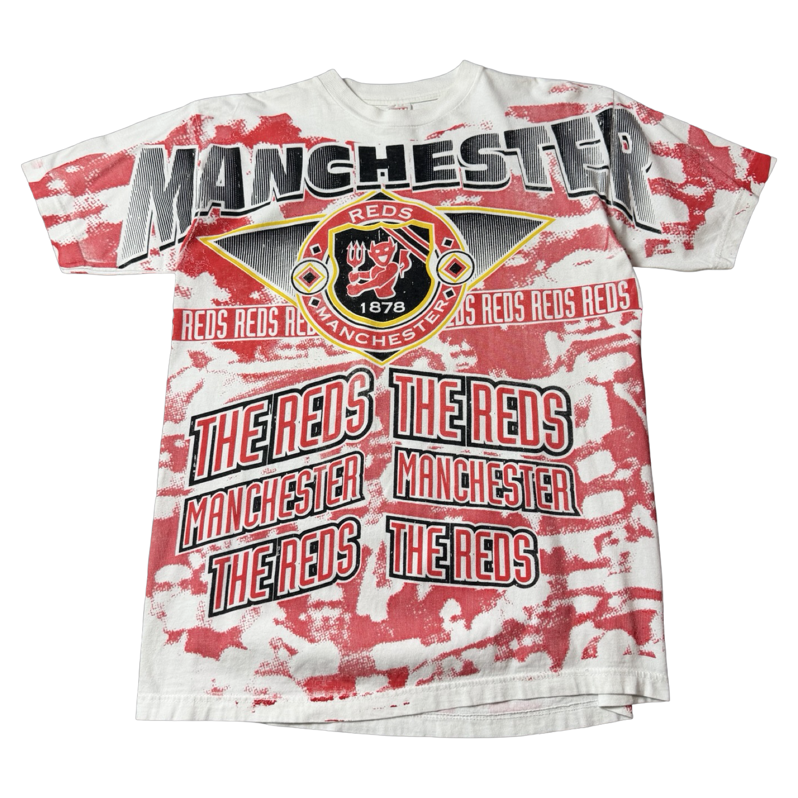 Vintage Manchester Reds AOP Tee Red/White