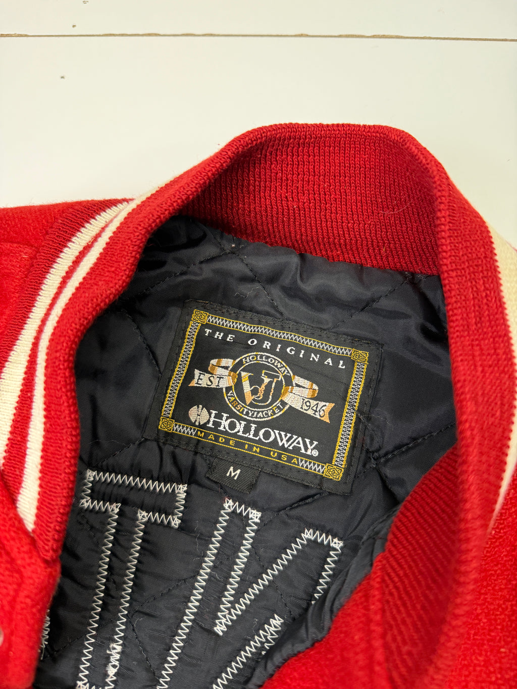 VIntage MHS Athletic Trainer Varsity Jacket Red