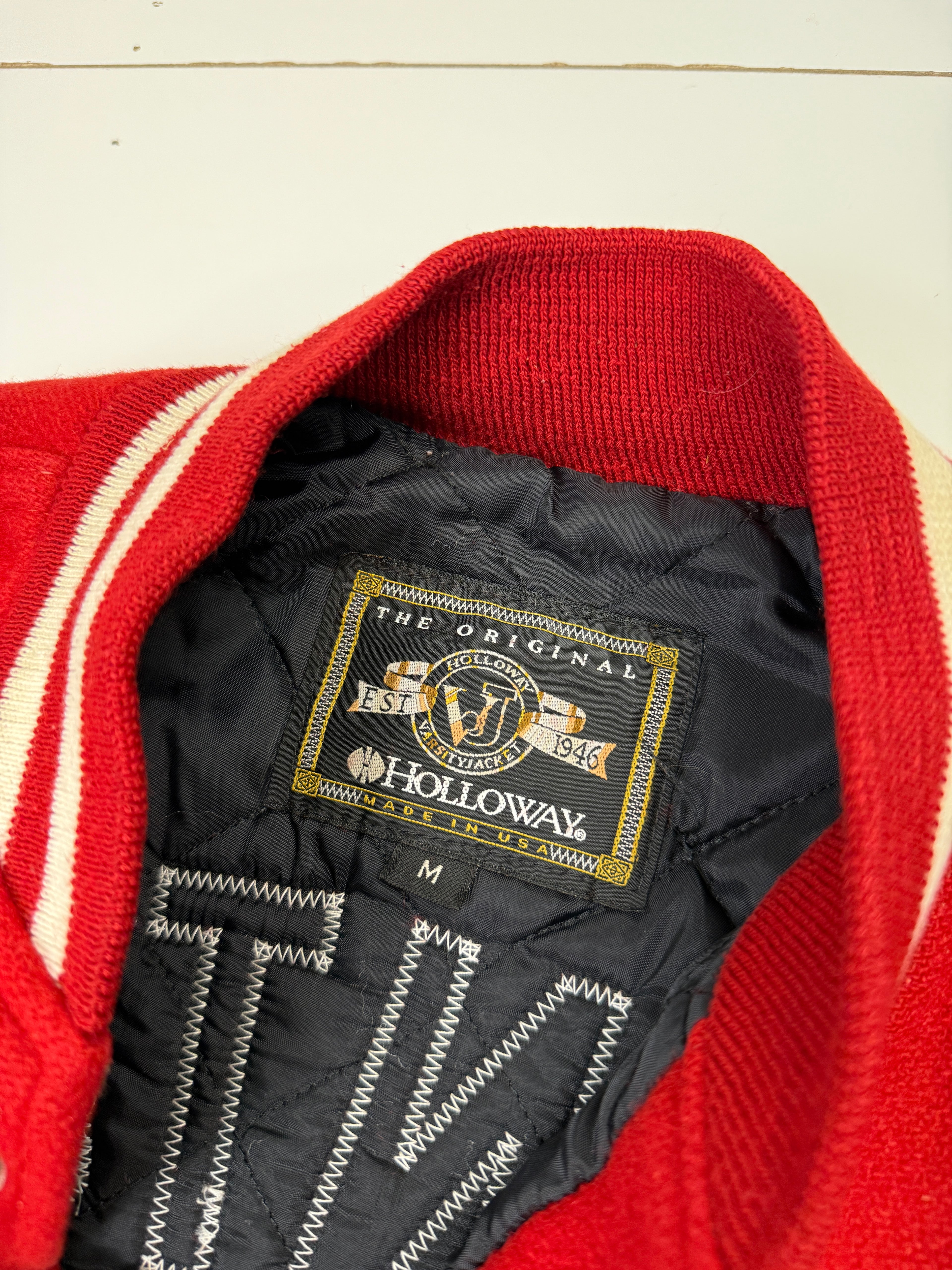 VIntage MHS Athletic Trainer Varsity Jacket Red