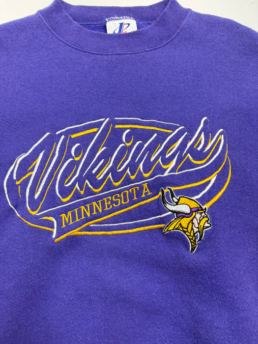 (L) Vintage Minnesota Vikings Sweatshirt Purple | Vitnage Clothing Store Canada