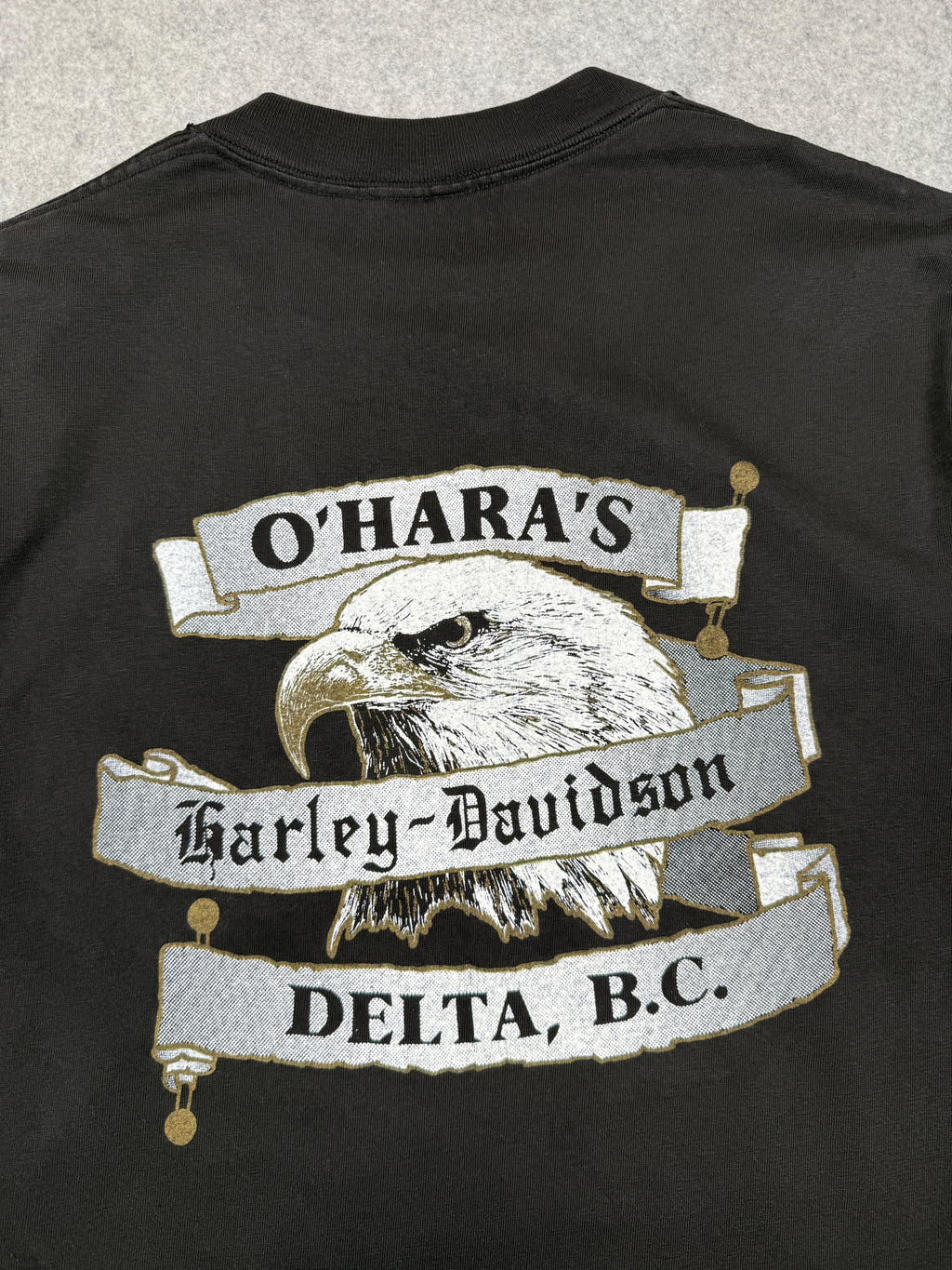 Vintage Harley Davidson Canadian Polar Bear Bike Tee Black