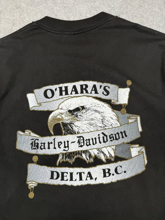 Vintage Harley Davidson Canadian Polar Bear Bike Tee Black | Vitnage Clothing Store Canada