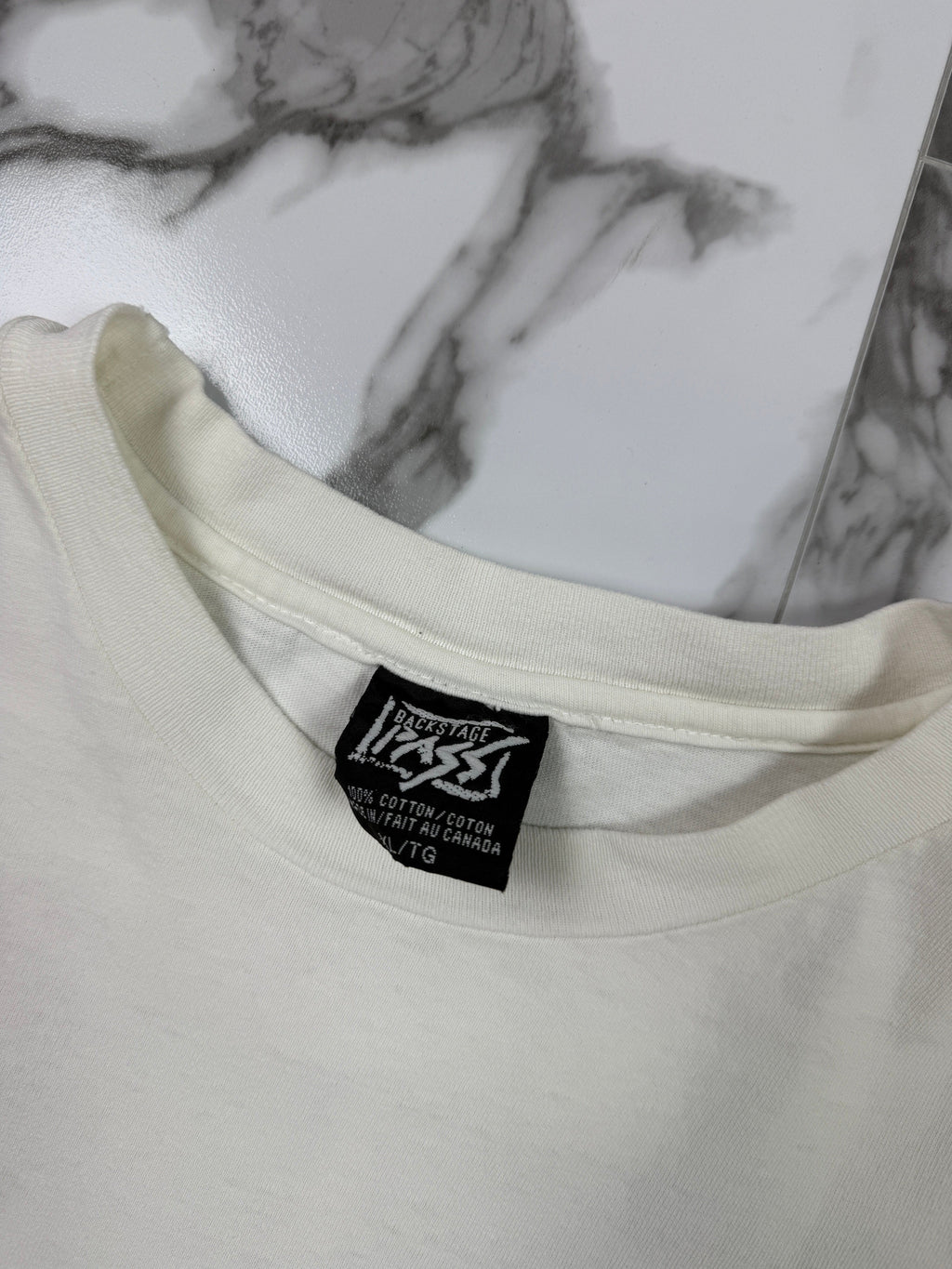 Vintage 1990s The Beatles Backstage Pass Tee White
