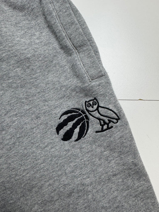 OVO X Toronto Raptors Sweatpants Grey (USED) | Vitnage Clothing Store Canada