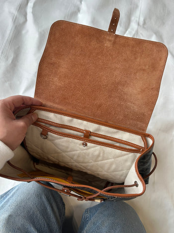 Goyard Alpin Goyardine Backpack Black/Tan