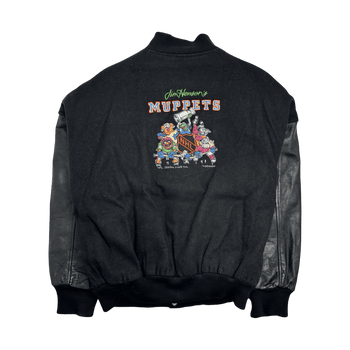 (XL) Vintage NHL The Muppets Varsity Jacket Black