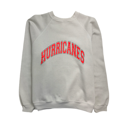 Vintage 90s Miami Hurricanes Sweatshirt White | Vintage Clothing Store Canada