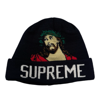 Supreme Jesus Beanie Navy (USED)